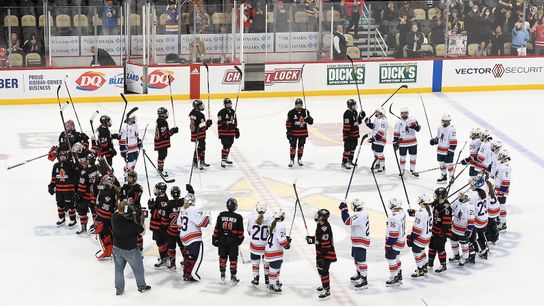'Pittsburgh showed up' for Canada-USA women's rivalry rematch taken at PPG Paints Arena (Penguins). Photo by Justin Berl / Getty